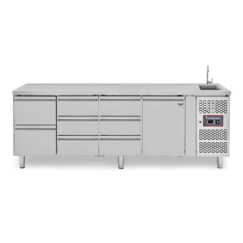 copy of Tavolo refrigerato - 2 porte - Prof. 700 - temperatura -2°C/+8°C