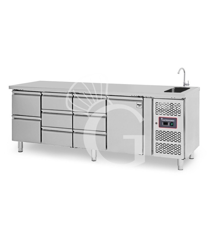 copy of Tavolo refrigerato - 2 porte - Prof. 700 - temperatura -2°C/+8°C