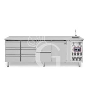 copy of Tavolo refrigerato - 2 porte - Prof. 700 - temperatura -2°C/+8°C