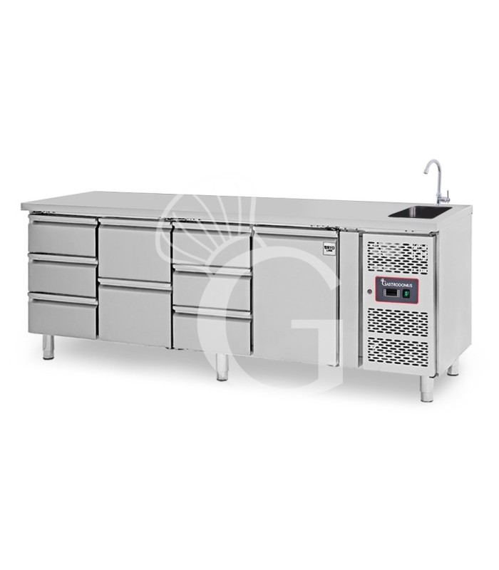copy of Tavolo refrigerato - 2 porte - Prof. 700 - temperatura -2°C/+8°C