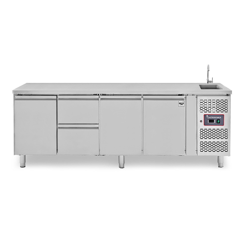 copy of Tavolo refrigerato - 2 porte - Prof. 700 - temperatura -2°C/+8°C