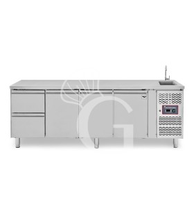 copy of Tavolo refrigerato - 2 porte - Prof. 700 - temperatura -2°C/+8°C