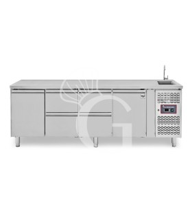 copy of Tavolo refrigerato - 2 porte - Prof. 700 - temperatura -2°C/+8°C
