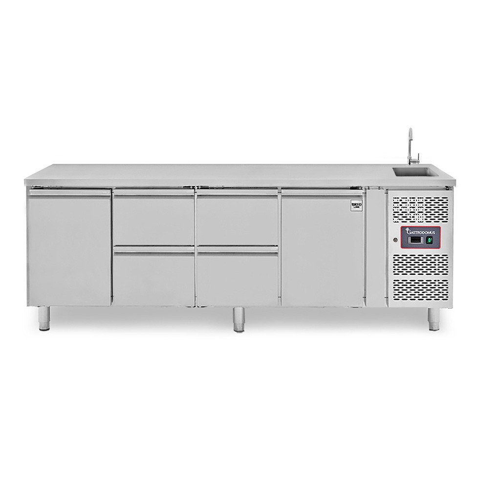 copy of Tavolo refrigerato - 2 porte - Prof. 700 - temperatura -2°C/+8°C