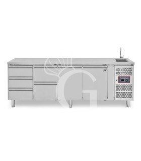 copy of Tavolo refrigerato - 2 porte - Prof. 700 - temperatura -2°C/+8°C
