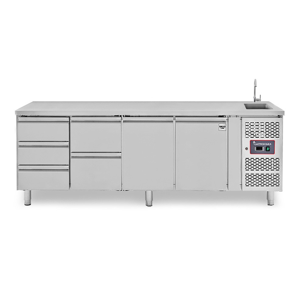 copy of Tavolo refrigerato - 2 porte - Prof. 700 - temperatura -2°C/+8°C