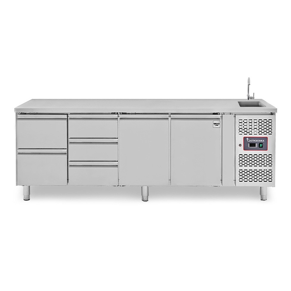 copy of Tavolo refrigerato - 2 porte - Prof. 700 - temperatura -2°C/+8°C