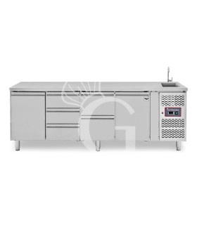 copy of Tavolo refrigerato - 2 porte - Prof. 700 - temperatura -2°C/+8°C