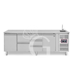 copy of Tavolo refrigerato - 2 porte - Prof. 700 - temperatura -2°C/+8°C