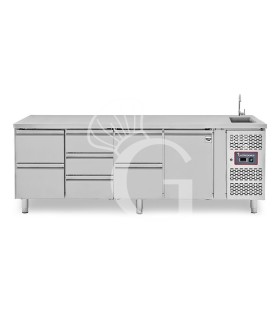 copy of Tavolo refrigerato - 2 porte - Prof. 700 - temperatura -2°C/+8°C