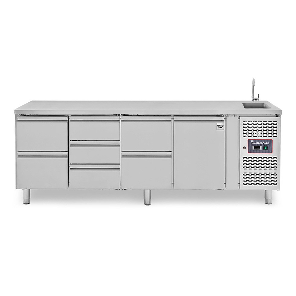 copy of Tavolo refrigerato - 2 porte - Prof. 700 - temperatura -2°C/+8°C