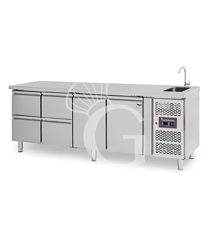 copy of Tavolo refrigerato - 2 porte - Prof. 700 - temperatura -2°C/+8°C