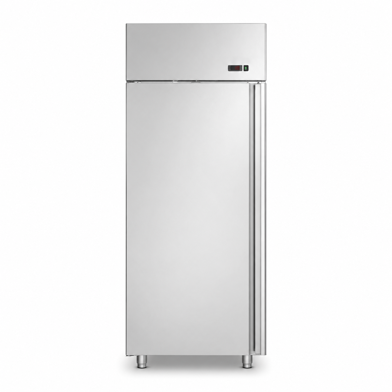 Kühlschrank (600 Liter), Edelstahl, Umluftkühlung, Temperatur 0°C /+10°C, Energieklasse C