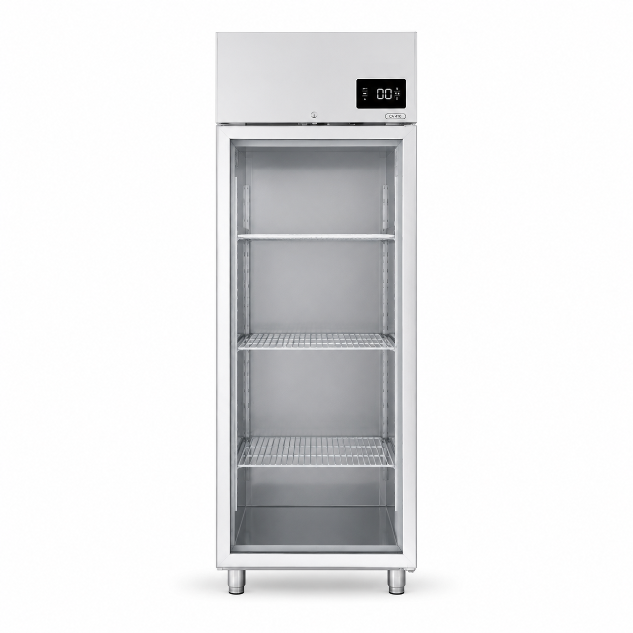 Tiefkühlschrank (700 L), Umluftkühlung, Glastür, -18°C/-22°C, Energieklasse D
