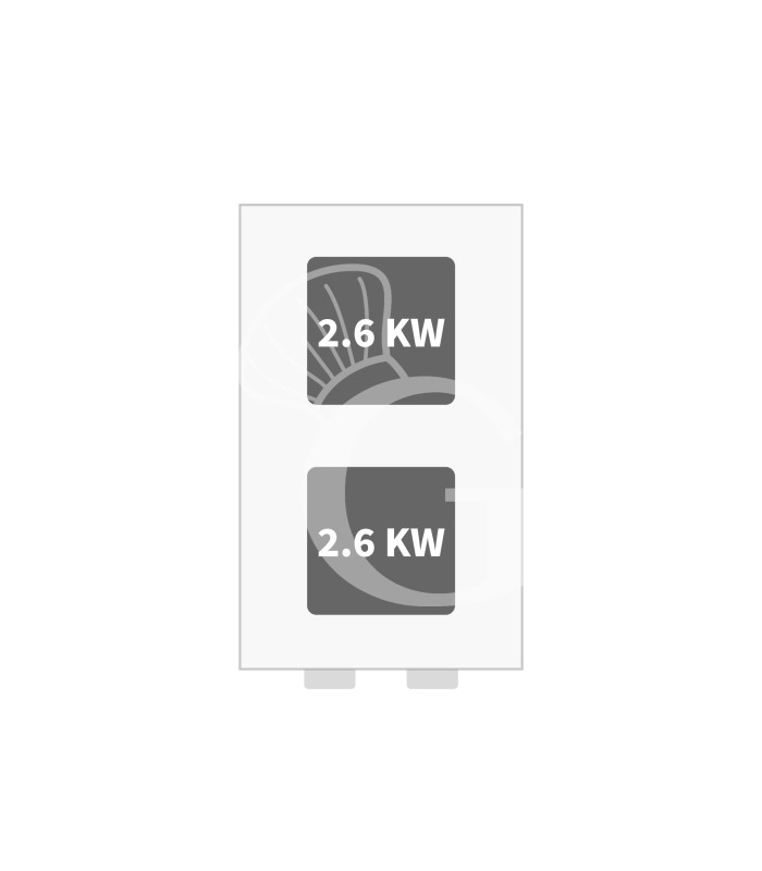 Professioneller Elektroherd mit 2 quadratische Kochplatten, offener Unterbau, Tiefe 700 mm