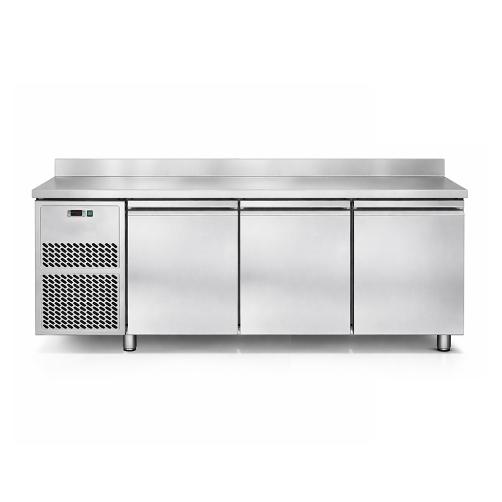 copy of Tavolo refrigerato 3 porte con alzatina Prof. 600 mm - temperatura -18°C/-22°C