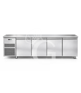 Kühltisch, 4-türig, Tiefe 700 mm, 0°C/+ 10°C, Motor auf der linken Seite, Energieklasse D