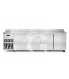 copy of Tavolo refrigerato 4 porte con alzatina Prof. 700 mm - temperatura 0°C/+10°C