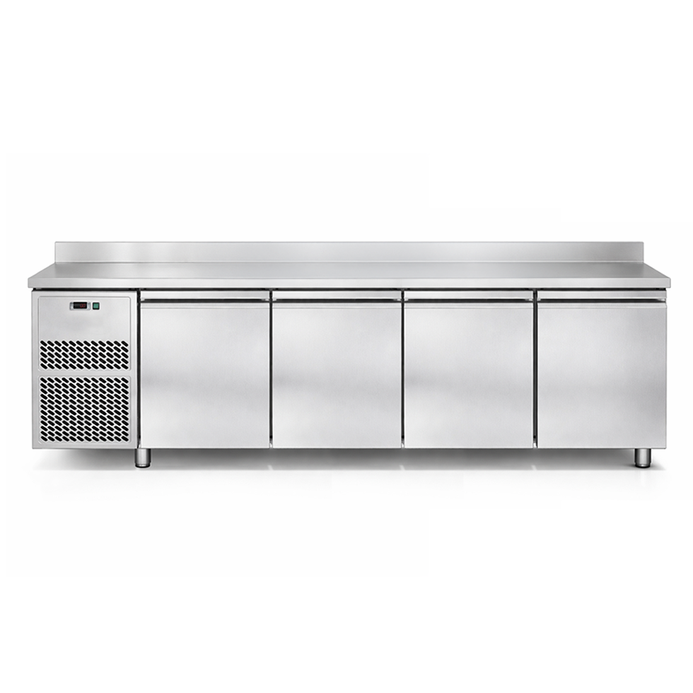 copy of Tavolo refrigerato 4 porte con alzatina Prof. 700 mm - temperatura 0°C/+10°C