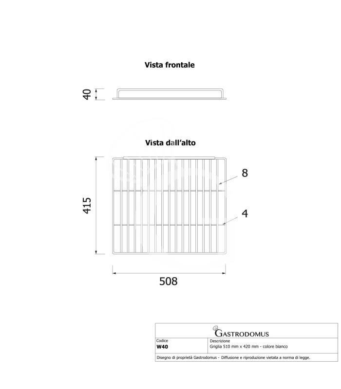 copy of Griglia plastificata 330 mm x 430 mm