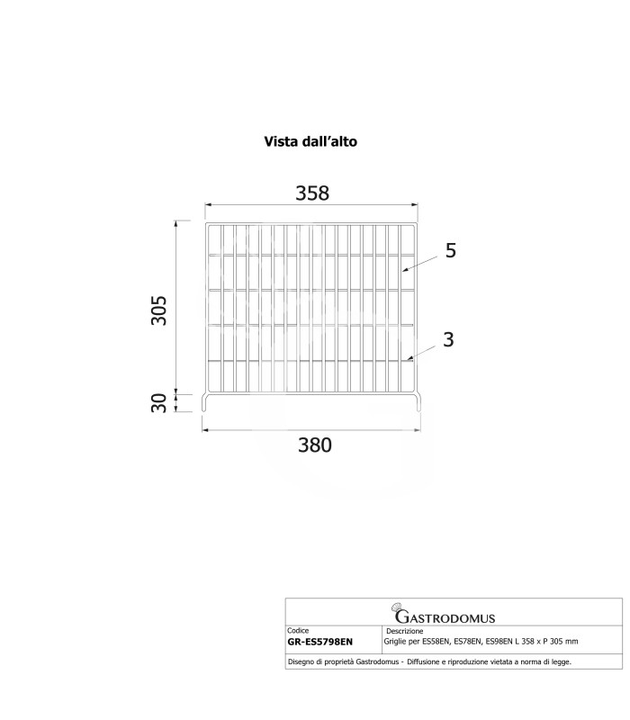 copy of Griglia plastificata GN 1/1 530 mm x 325 mm