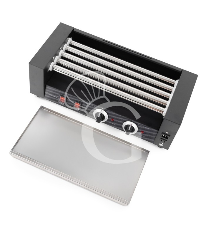 Hot Dog Grill, 5 Rollen, 1000 W, B 580 mm x T 250 mm x H 215 mm