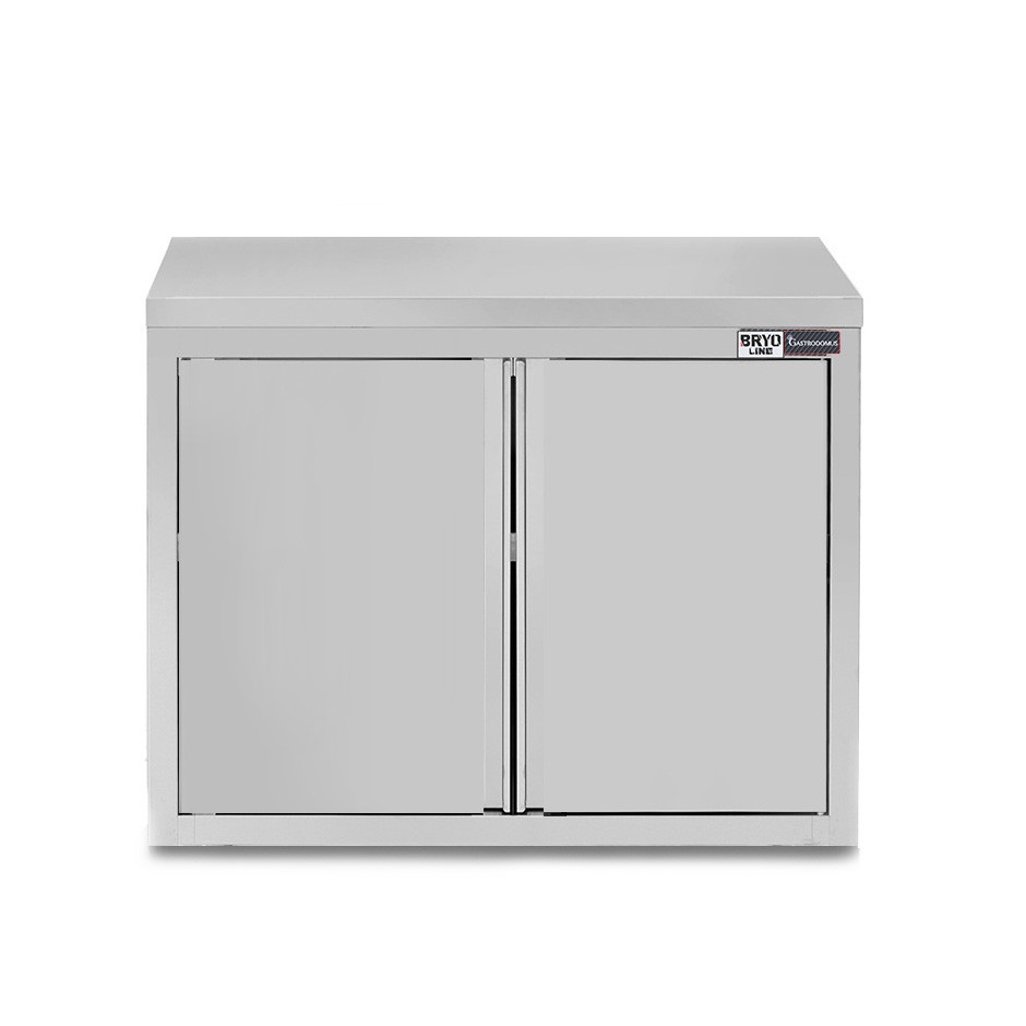 Wandhängeschrank, Edelstahl, 1 Flügeltür, 1 Zwischenboden, B 700 mm x T 400 mm x H 800 mm