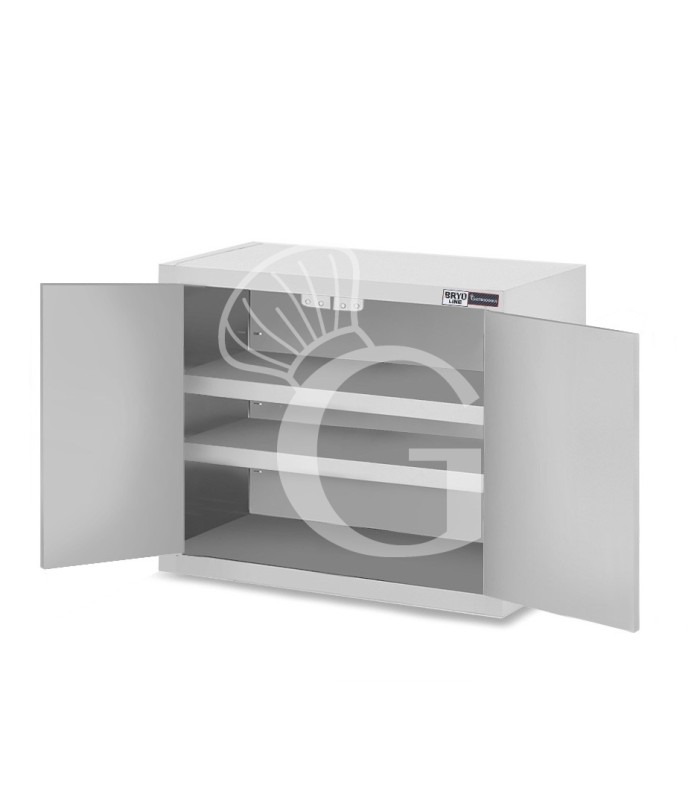 Wandhängeschrank, Edelstahl, 1 Flügeltür, 1 Zwischenboden, B 700 mm x T 400 mm x H 800 mm