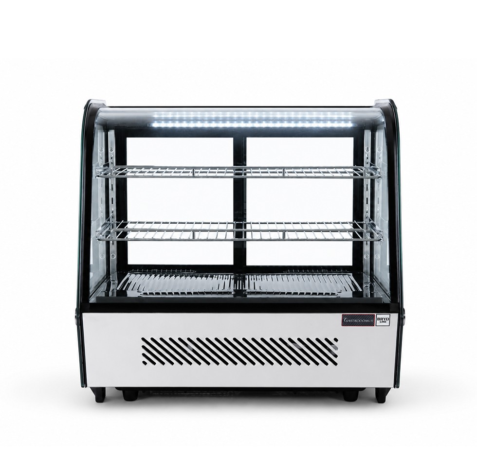 Tisch-Kühlvitrine, Umluftkühlung, 120 L,  0°C/+12°C, B 702 mm x T 568 mm x H 686 mm