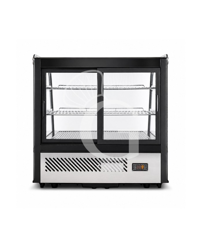 Tisch-Kühlvitrine, Umluftkühlung, 120 L,  0°C/+12°C, B 702 mm x T 568 mm x H 686 mm