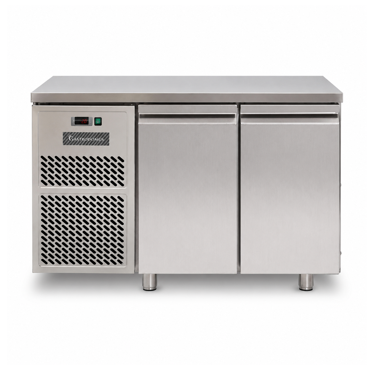 Kühltisch, 2-türig, Tiefe 800 mm, 0°C/+10°C, Motor auf der linken Seite, Energieklasse D
