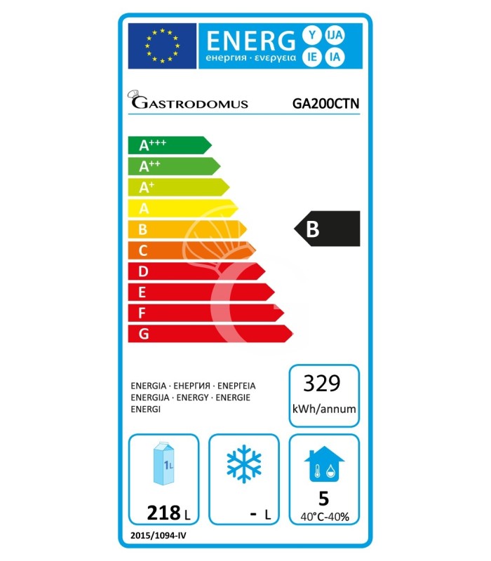 copy of Armadio refrigerato ventilato TN - porta in vetro - capacità 650 LT - tropicalizzato
