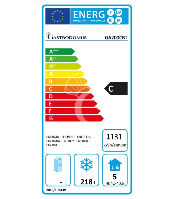copy of Armadio refrigerato ventilato TN - porta in vetro - capacità 650 LT - tropicalizzato