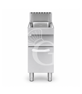 Profi Gas-Nudelkocher, 1 Becken (40 Liter) mit Schrank (B 400 mm x T 700 mm x H 850 mm)