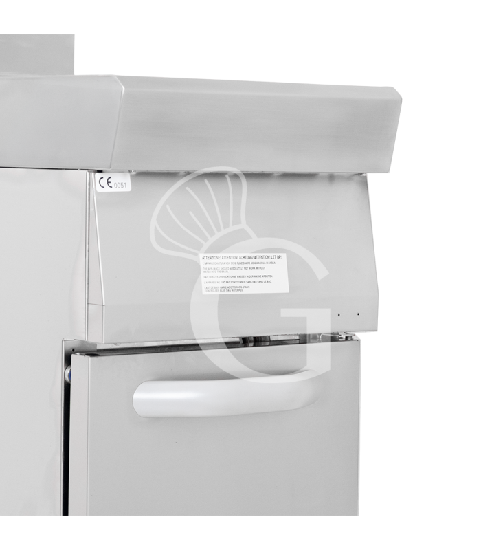 Profi Gas-Nudelkocher, 1 Becken (40 Liter) mit Schrank (B 400 mm x T 700 mm x H 850 mm)
