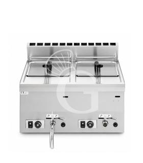 Profi Gas-Fritteuse mit 2 Becken (2 x 8 Liter), Tischgerät, 13600 Watt