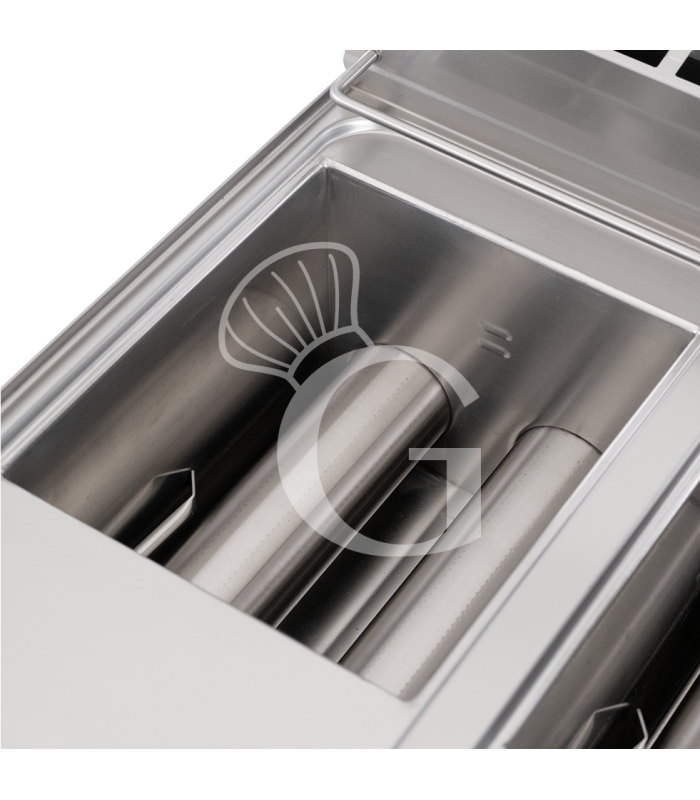 Profi Gas-Fritteuse mit 2 Becken (2 x 8 Liter), Tischgerät, 13600 Watt