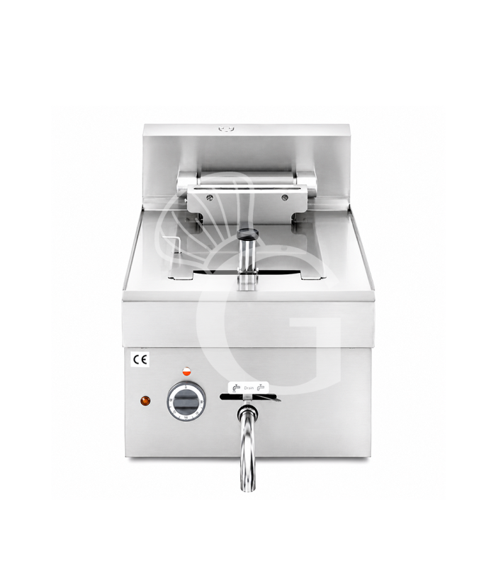 Profi Elektro - Fritteuse mit 1 Becken (10 Liter), Tischgerät, Leistung 7,5 kW – dreiphasig