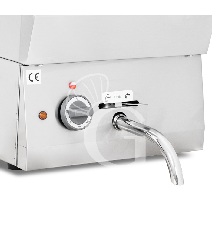 Profi Elektro - Fritteuse mit 1 Becken (10 Liter), Tischgerät, Leistung 7,5 kW – dreiphasig
