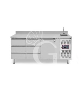 copy of Tavolo refrigerato - 2 porte - Prof. 700 - temperatura -2°C/+8°C