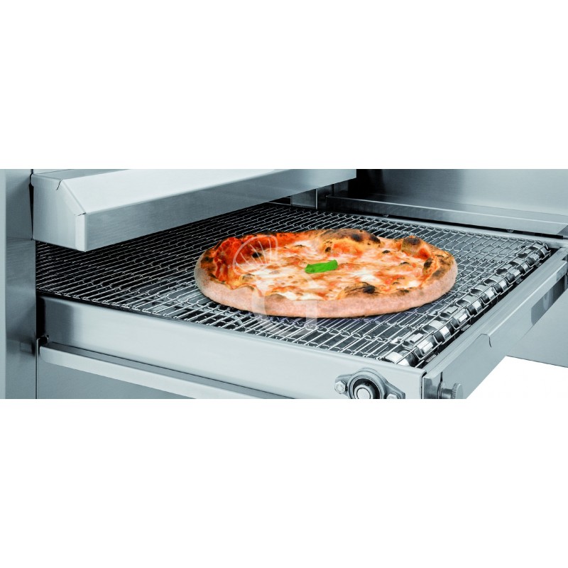 Professioneller Durchlaufpizzaofen, dreiphasig, Förderband 800 mm