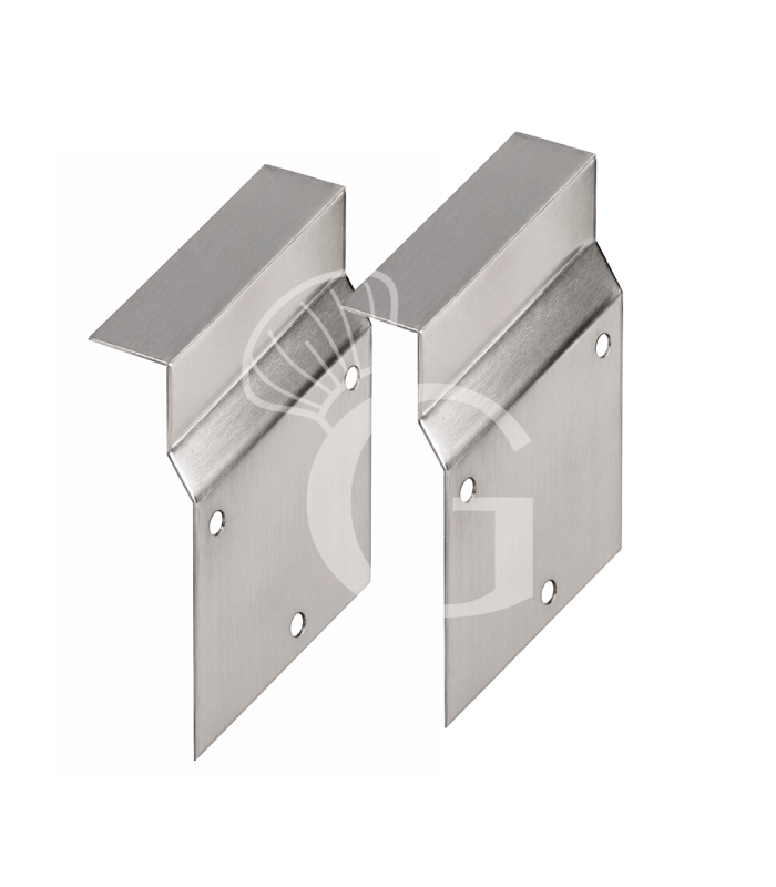 Wandhängeschrank, Edelstahl, Schiebetüren, 1 Zwischenboden, B 2000 mm x T 400 mm x H 800 mm