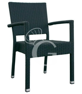 Stuhl "ECO", Aluminium, mit Überzug aus Polyethylenfäden