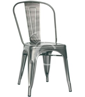 Metallstuhl "GLOSSY", transparente Lackierung