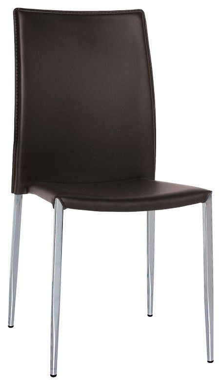 Stahlsessel "CLEO", verchromt, Sitzfläche aus Kunstleder