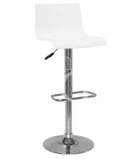 Barhocker "SILVESTRO", verchromter Stahl, Sitzfläche aus Polypropylen