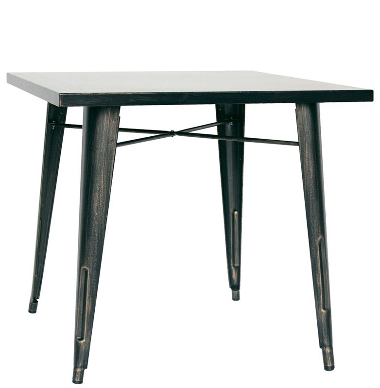 Indoor - Metalltisch, lackiert, Antik-Effekt, B 820 mm x T 820 mm x H 760 mm
