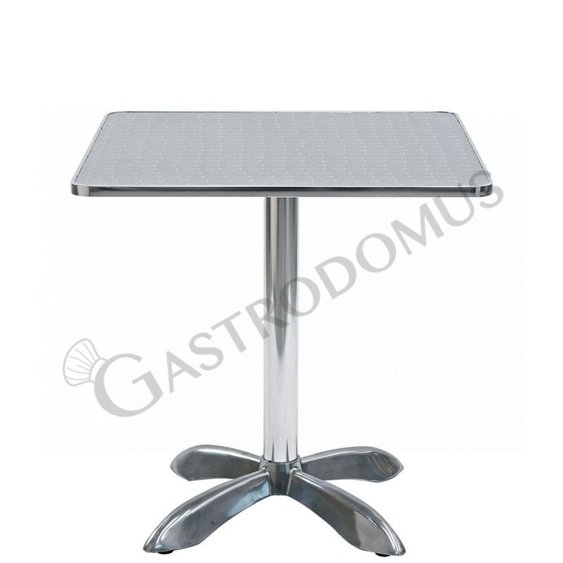 Outdoor - Tisch, quadratisch, Aluminium und Edelstahl, 800 x 800 mm
