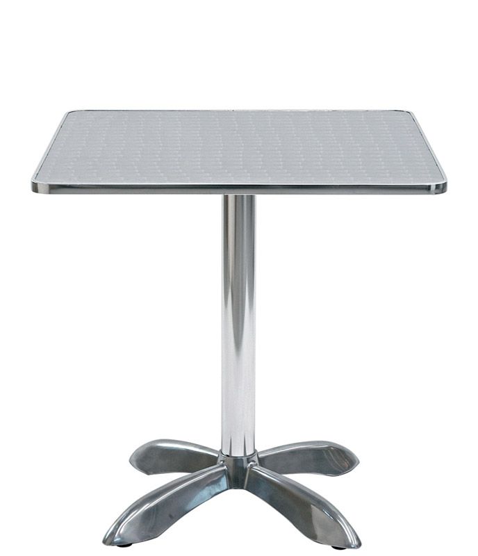 Outdoor - Tisch, quadratisch, Aluminium und Edelstahl, 800 x 800 mm