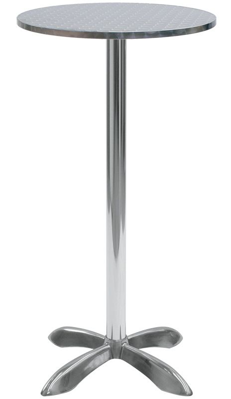 Outdoor-Tisch, rund, Aluminium und Edelstahl, Höhe 1060 mm, Ø 600 mm